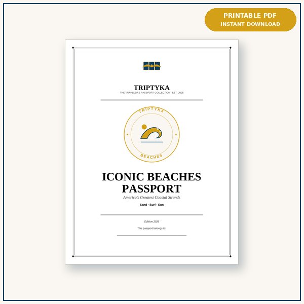 Iconic Beaches passport cover