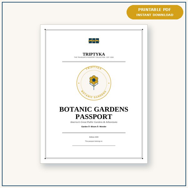 Botanic Gardens passport cover