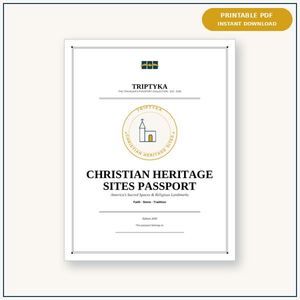 Christian Heritage Sites passport cover