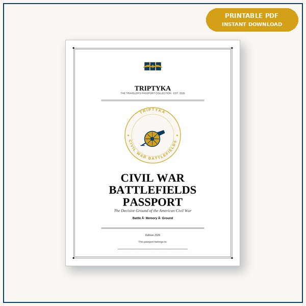 Civil War Battlefields passport cover