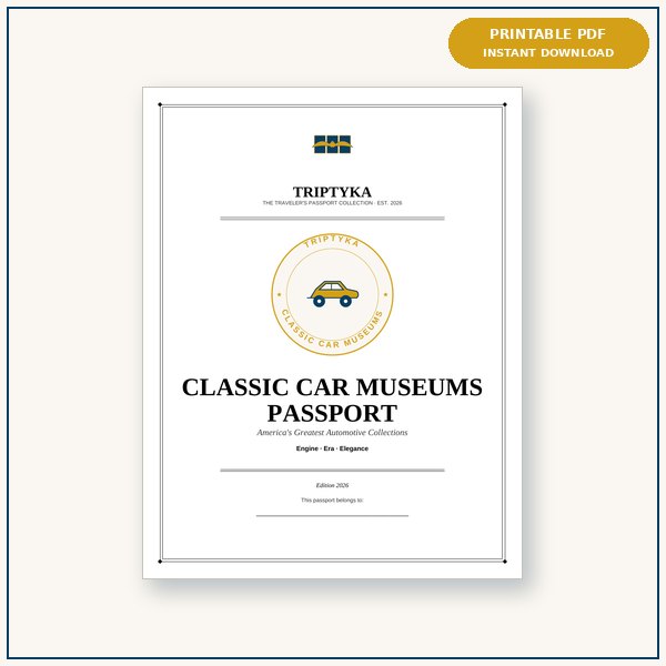 Classic Car Museums passport cover