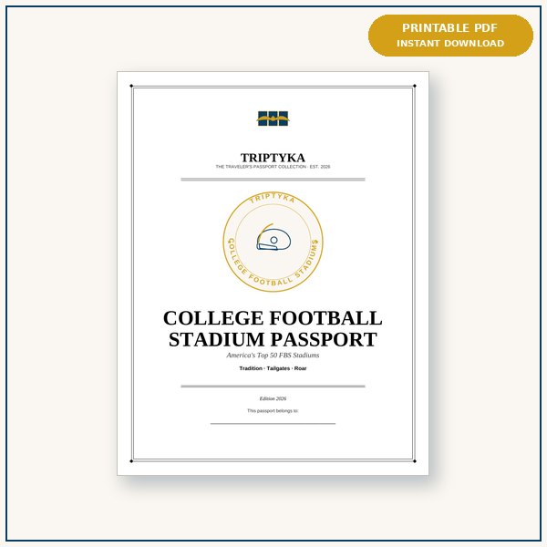 College Football Stadiums passport cover