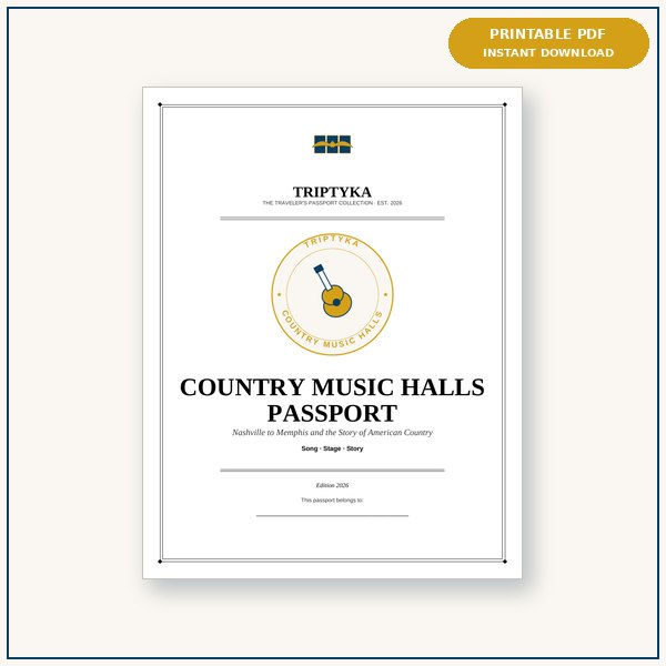 Country Music Halls passport cover