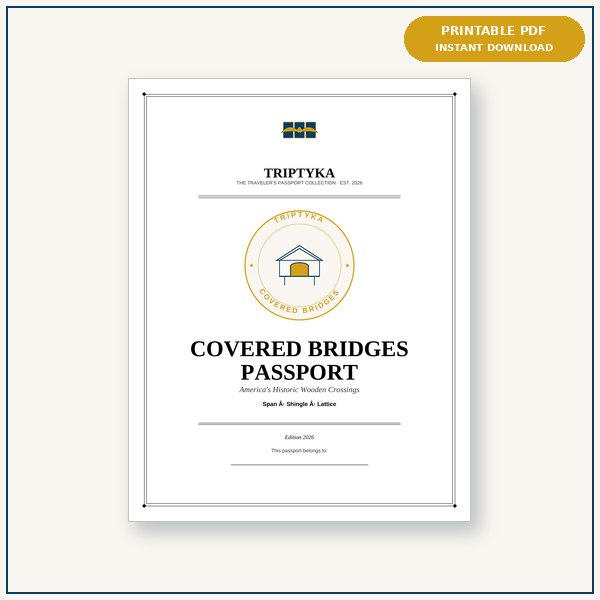 Covered Bridges passport cover