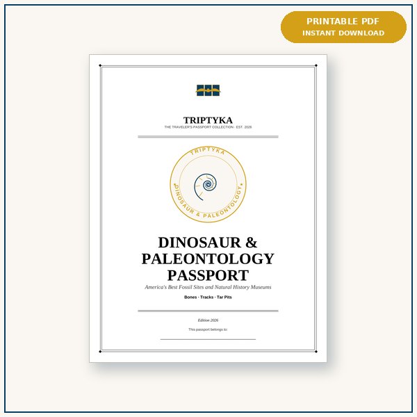Dinosaurs & Paleontology passport cover