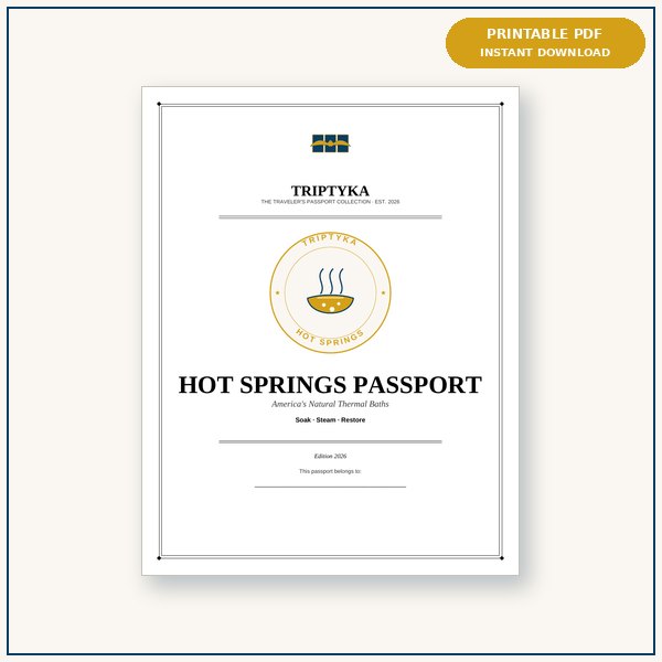 Hot Springs passport cover