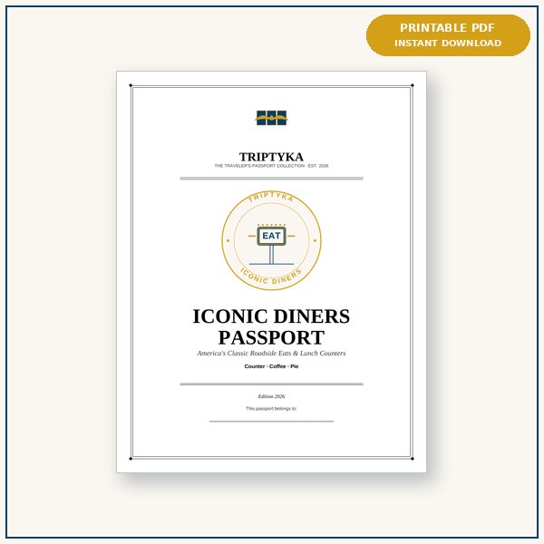 Iconic Diners passport cover