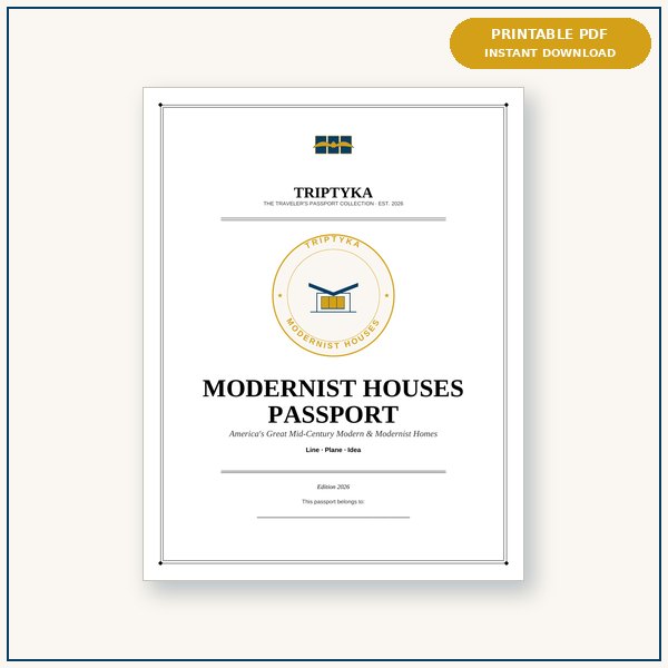 Modernist Houses passport cover