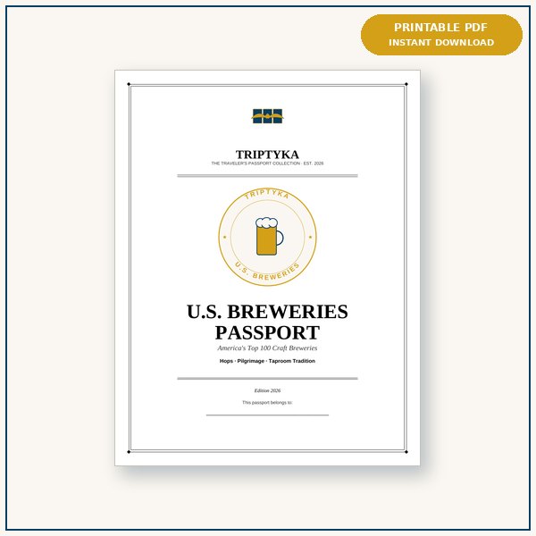 U.S. Breweries passport cover