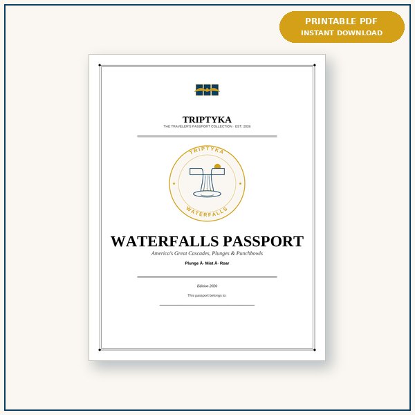 Waterfalls passport cover